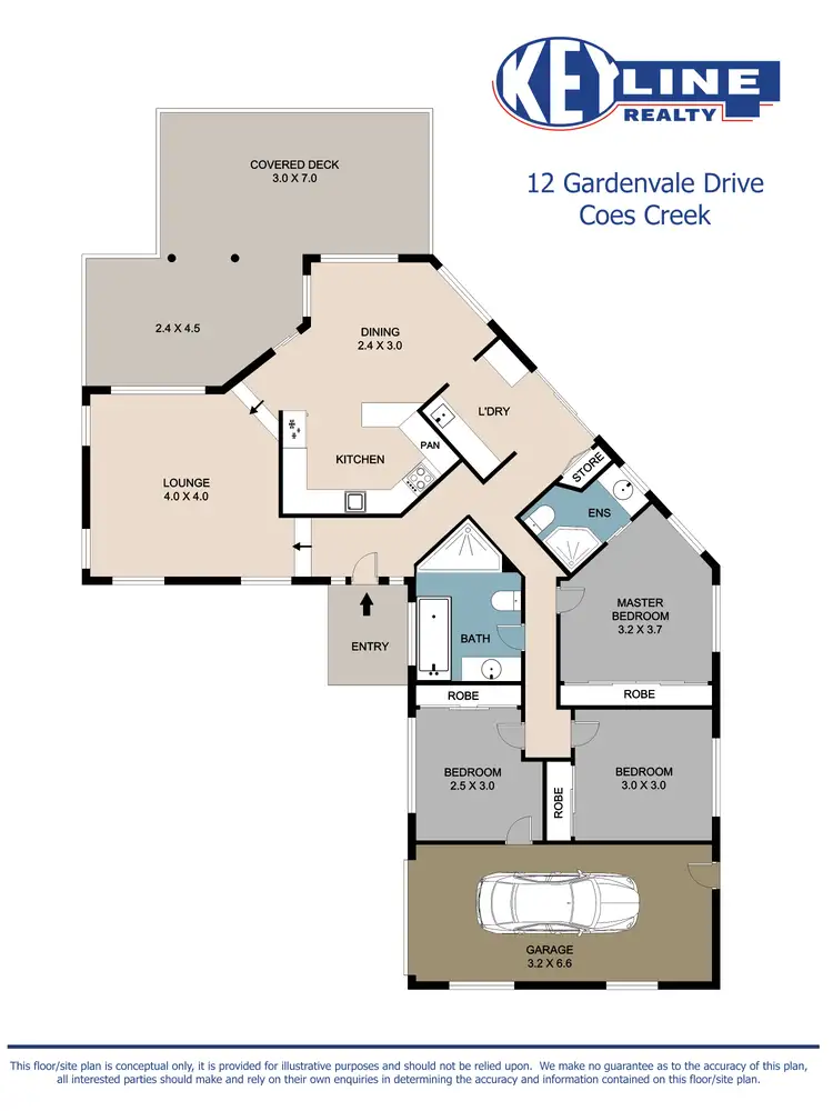 Floorplan of Homely house listing, 12 Gardenvale Drive, Coes Creek QLD 4560