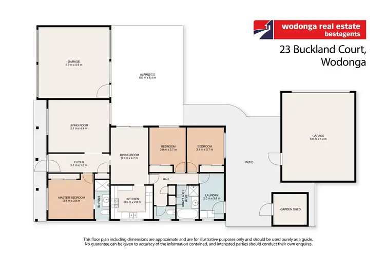 Floorplan of Homely house listing, 23 Buckland Court, West Wodonga VIC 3690