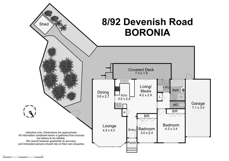 Floorplan of Homely unit listing, 8/92 Devenish Road, Boronia VIC 3155