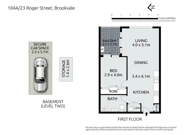 Floorplan of Homely unit listing, 104a/23 Roger Street, Brookvale NSW 2100