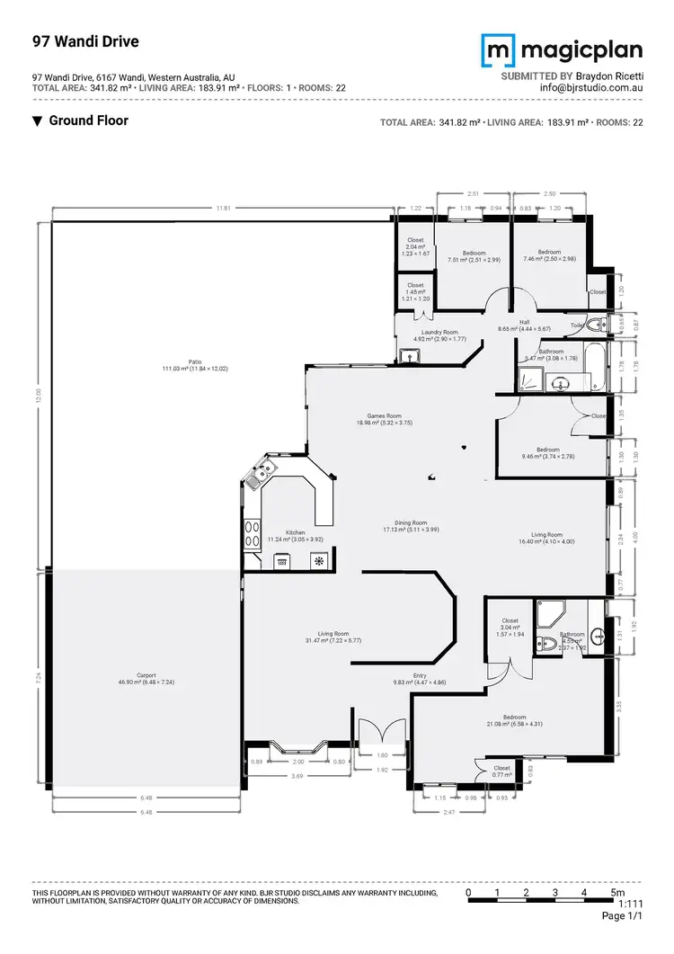 Floorplan of Homely house listing, 97 Wandi Drive, Wandi WA 6167
