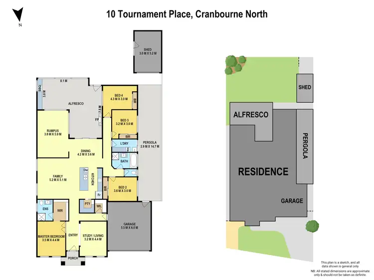 Floorplan of Homely house listing, 10 Tournament Place, Cranbourne North VIC 3977