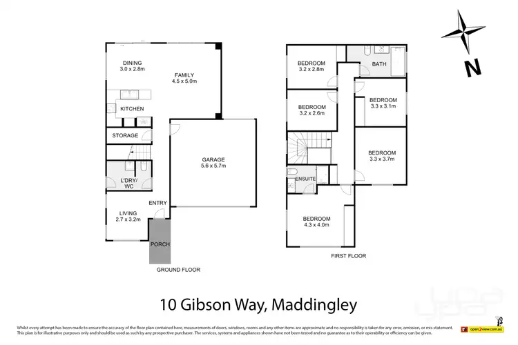 Floorplan of Homely house listing, 10 Gibson Way, Maddingley VIC 3340
