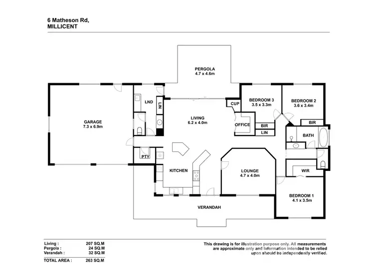 Floorplan of Homely house listing, 6 Matheson Road, Millicent SA 5280