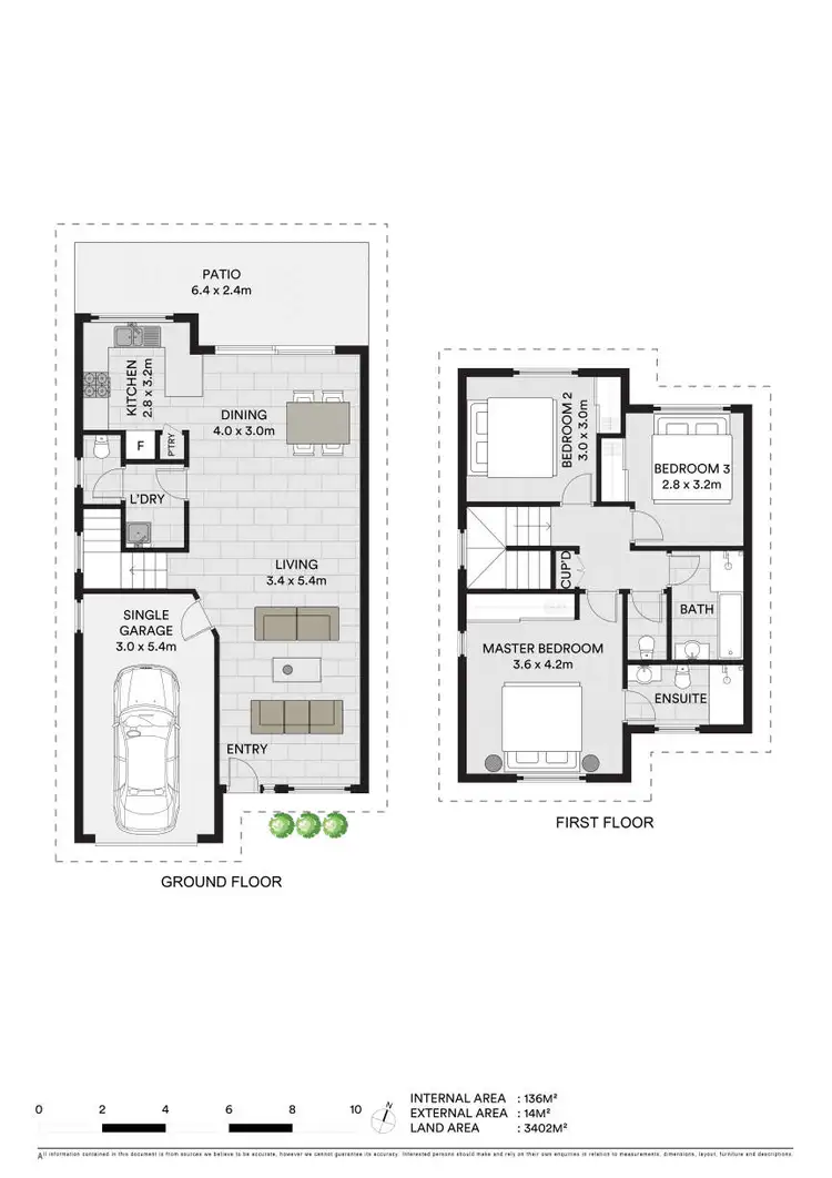 Floorplan of Homely townhouse listing, 5/23 Nikau Crescent, Nerang QLD 4211