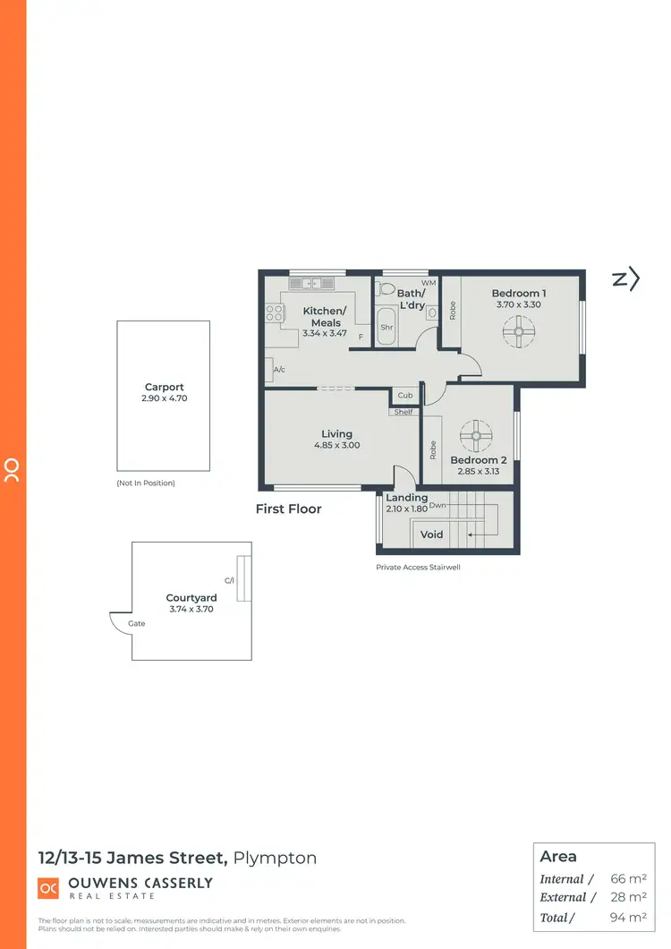 Floorplan of Homely unit listing, 12/13-15 James Street, Plympton SA 5038