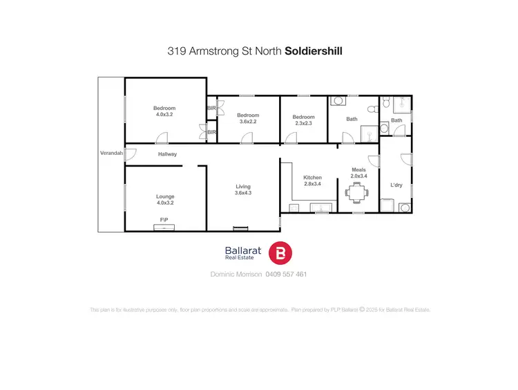Floorplan of Homely house listing, 319 Armstrong Street North, Soldiers Hill VIC 3350