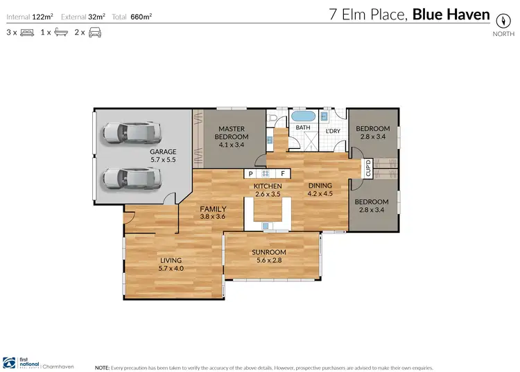 Floorplan of Homely house listing, 7 Elm Place, Blue Haven NSW 2262