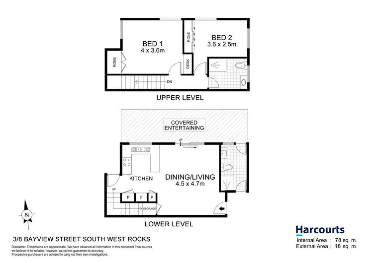 Floorplan of Homely unit listing, 3/8 Bayview Street, South West Rocks NSW 2431