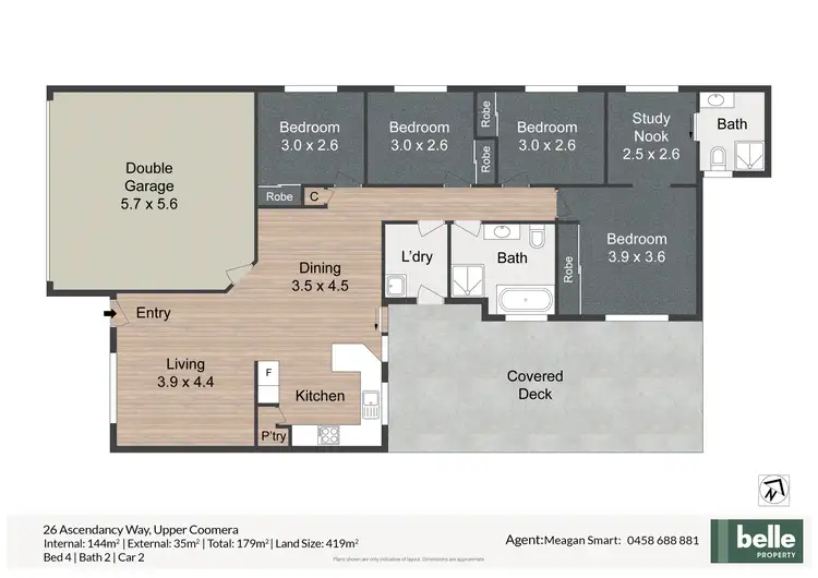 Floorplan of Homely house listing, 26 Ascendancy Way, Upper Coomera QLD 4209