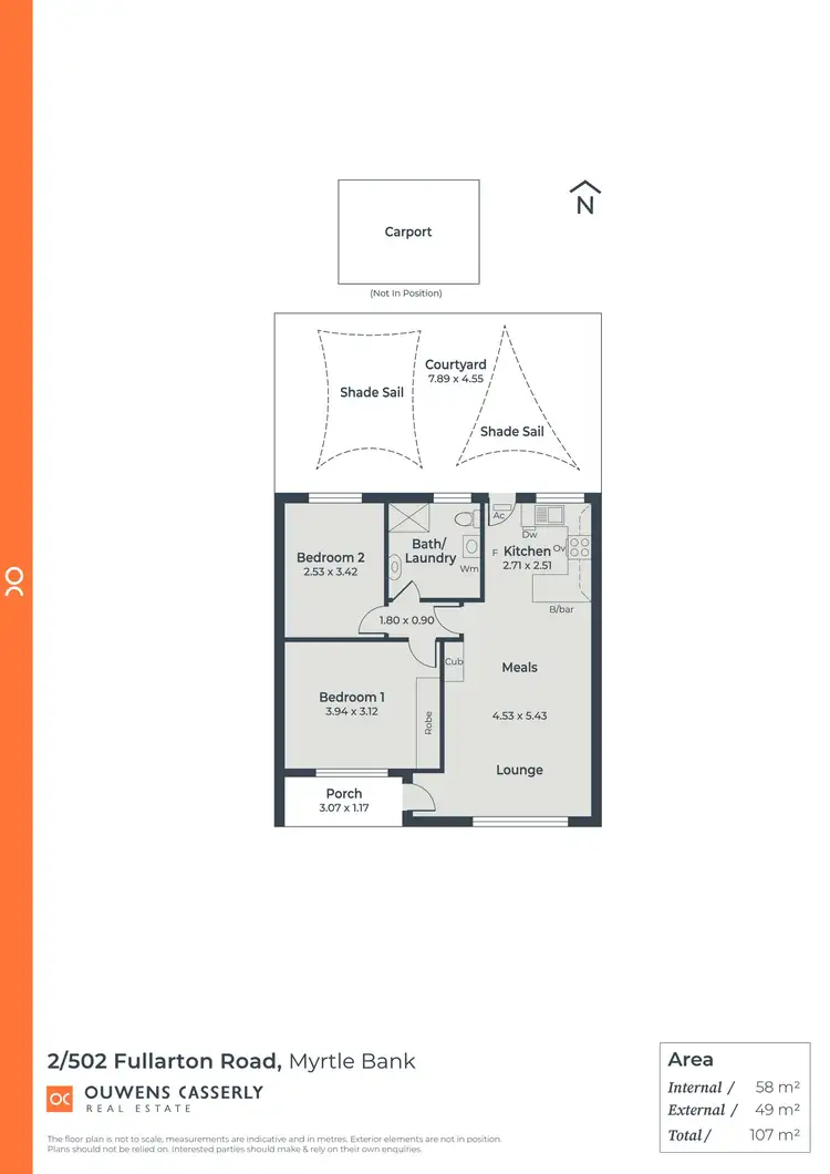 Floorplan of Homely unit listing, 2/502 Fullarton Road, Myrtle Bank SA 5064