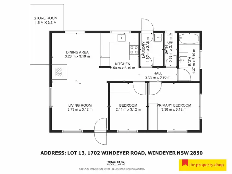 Floorplan of Homely house listing, 13/1702 Windeyer Road, Mudgee NSW 2850