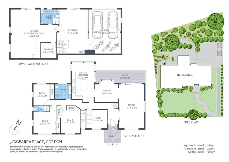Floorplan of Homely house listing, 5 Cawarra Place, Gordon NSW 2072