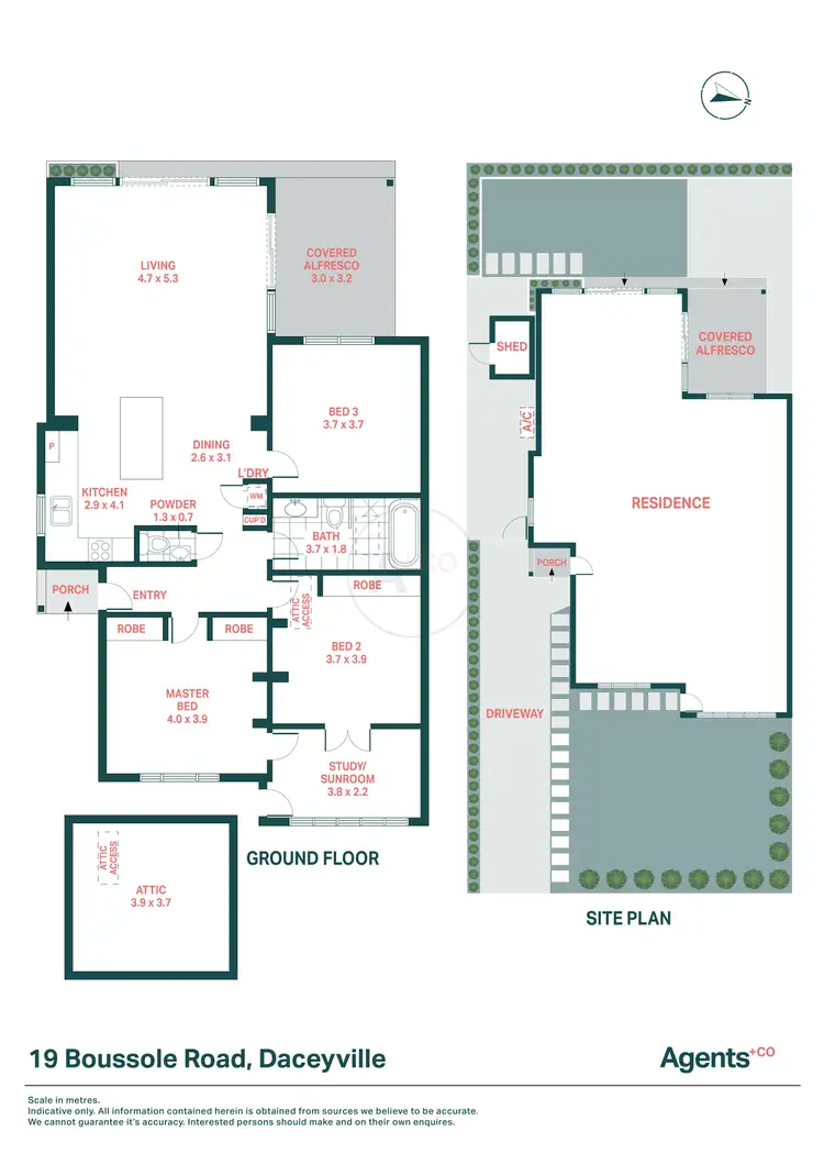 Floorplan of Homely semi-detached listing, 19 Boussole Road, Daceyville NSW 2032