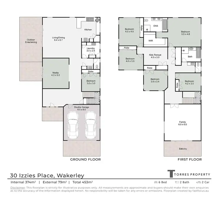 Floorplan of Homely house listing, 30 Izzies Place, Wakerley QLD 4154