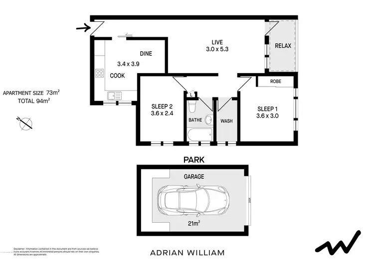 Floorplan of Homely unit listing, 11/13 Bayley Street, Marrickville NSW 2204