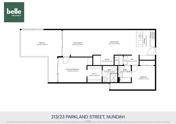 Floorplan of Homely apartment listing, 213/23 Parkland Street, Nundah QLD 4012