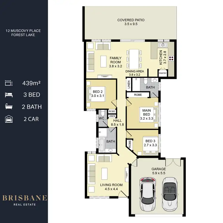 Floorplan of Homely house listing, 12 Muscovy Place, Forest Lake QLD 4078