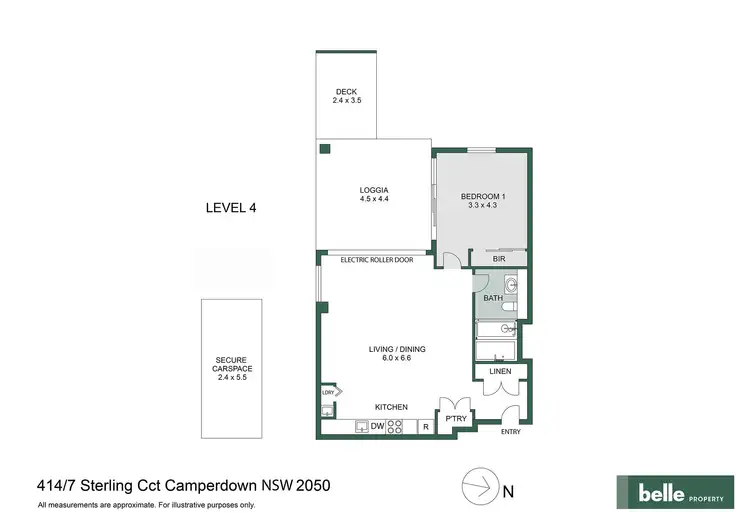 Floorplan of Homely apartment listing, 414/7 Sterling Circuit, Camperdown NSW 2050