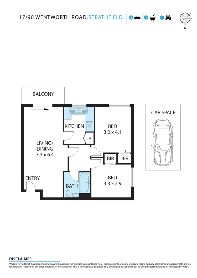 Floorplan of Homely unit listing, 17/90-94 Wentworth Road, Strathfield NSW 2135