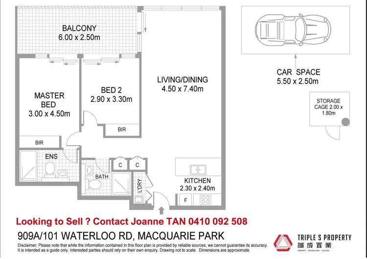 Floorplan of Homely apartment listing, 909A/101 Waterloo Road, Macquarie Park NSW 2113