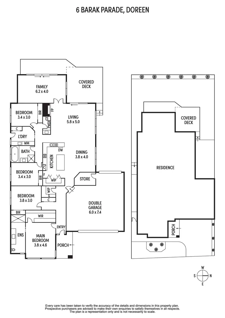 Floorplan of Homely house listing, 6 Barak Parade, Doreen VIC 3754
