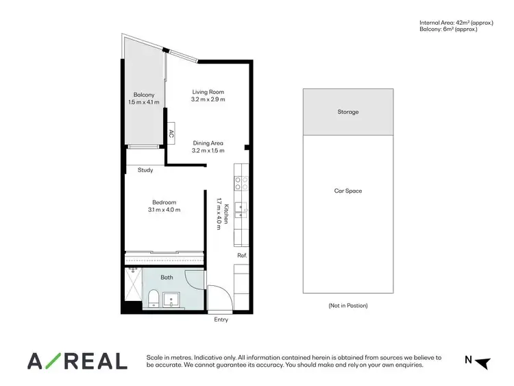 Floorplan of Homely apartment listing, 505/1 Lygon Street, Brunswick VIC 3056