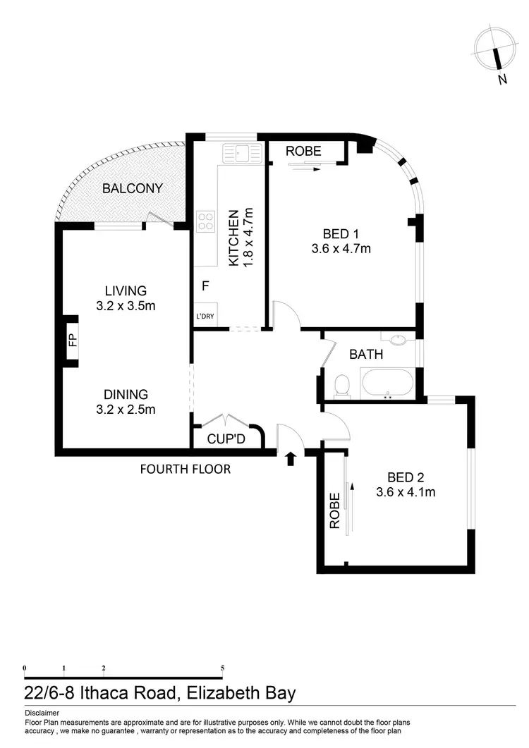 Floorplan of Homely apartment listing, 22/6-8 Ithaca Road, Elizabeth Bay NSW 2011
