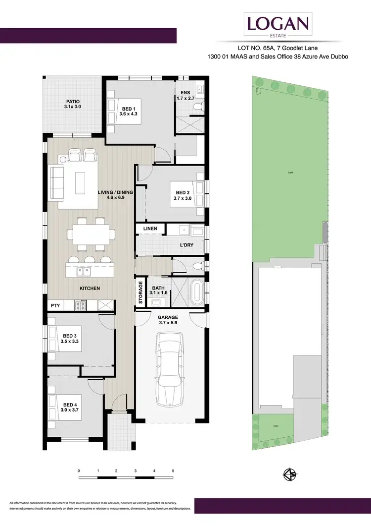 Floorplan of Homely semi-detached listing, 7 Goodlet Lane, Mudgee NSW 2850