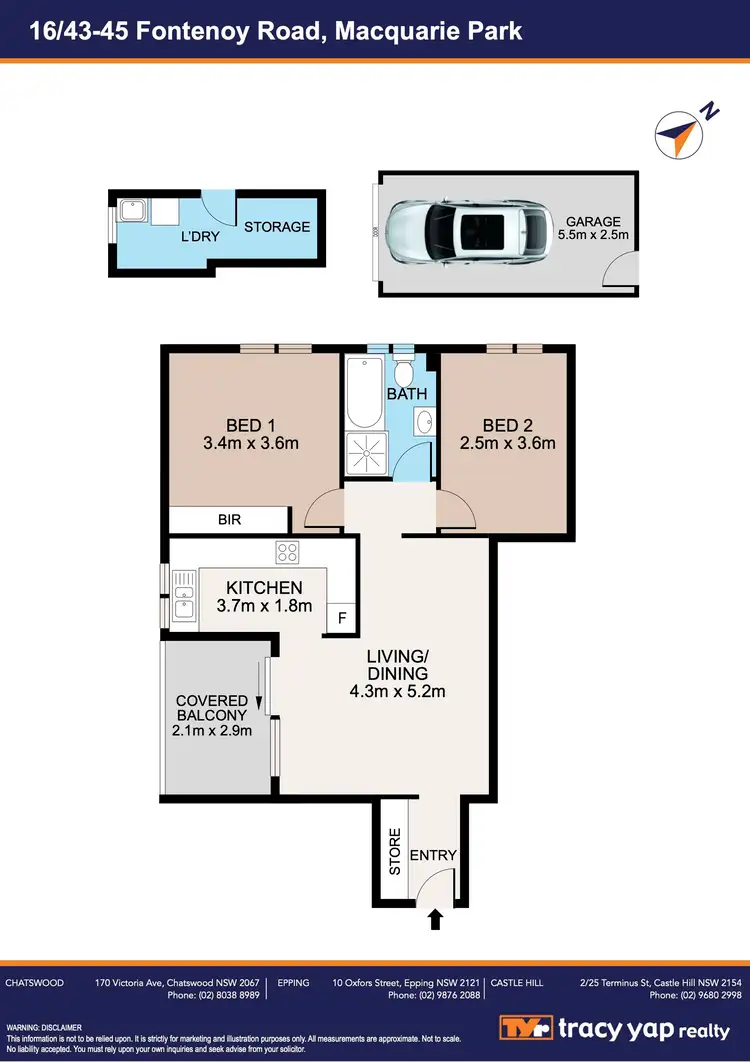 Floorplan of Homely apartment listing, 16/41-43 Fontenoy Road, Macquarie Park NSW 2113