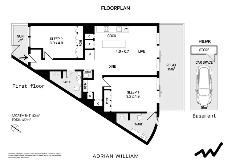 Floorplan of Homely apartment listing, 105/370 New Canterbury Road, Dulwich Hill NSW 2203