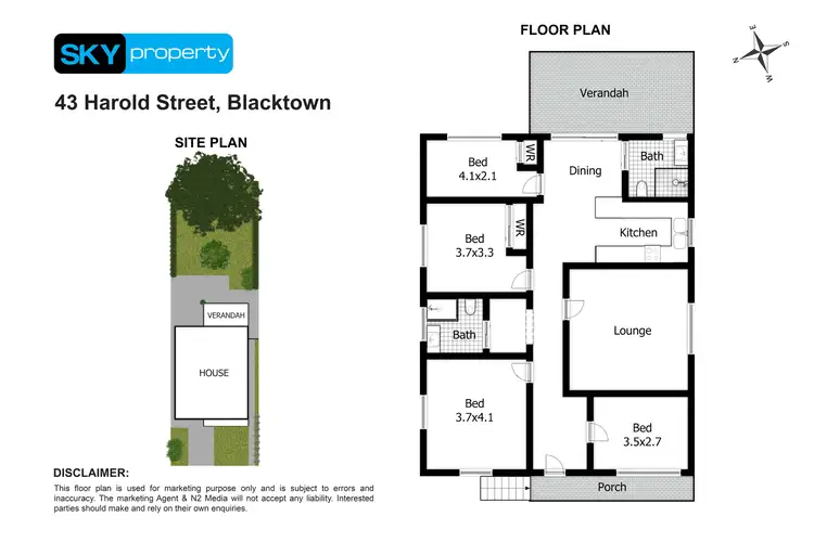 Floorplan of Homely house listing, 43 Harold Street, Blacktown NSW 2148