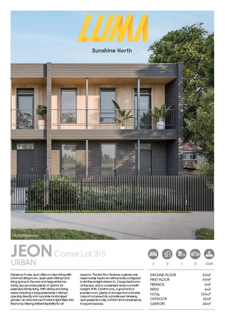 Floorplan of Homely townhouse listing, Lot 315/247 St Albans Road, Sunshine North VIC 3020
