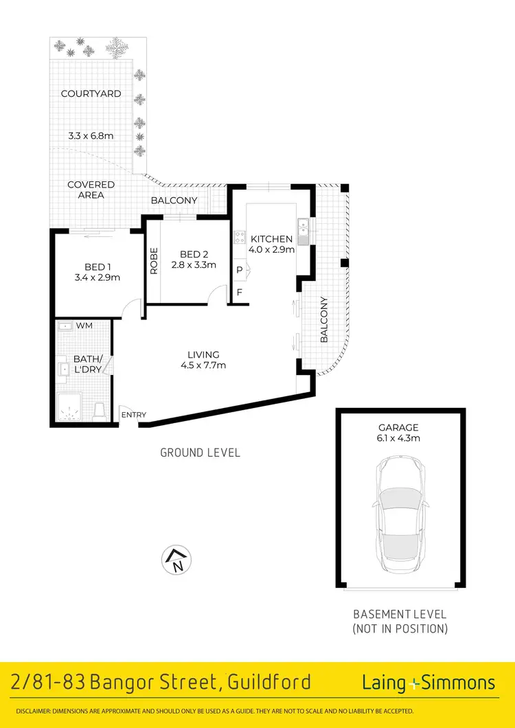 Floorplan of Homely unit listing, 2/81-83 Bangor Street, Guildford NSW 2161