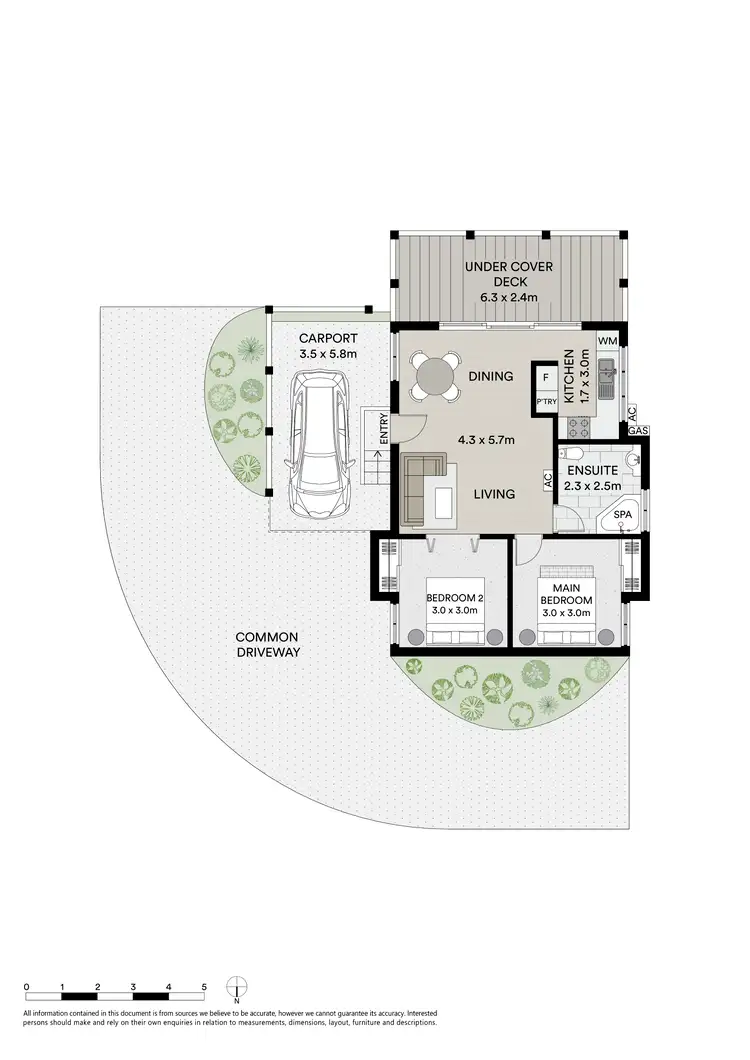 Floorplan of Homely villa listing, 3/95 James Small Drive, Korora NSW 2450