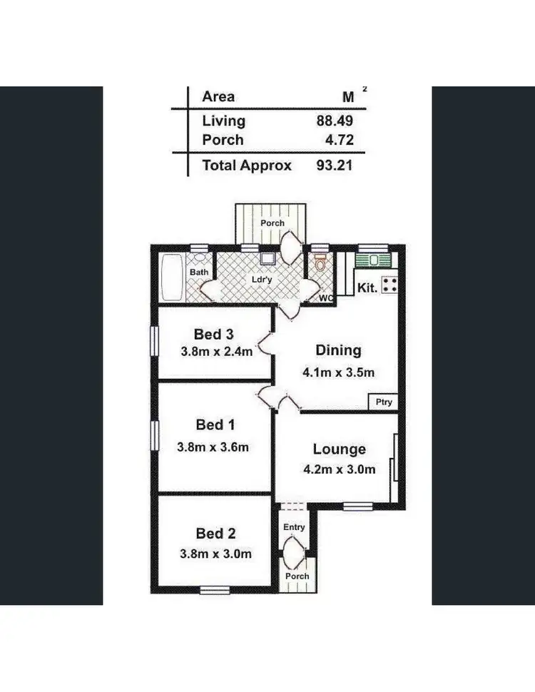 Floorplan of Homely semi-detached listing, 7 Murphy Street, Elizabeth Grove SA 5112
