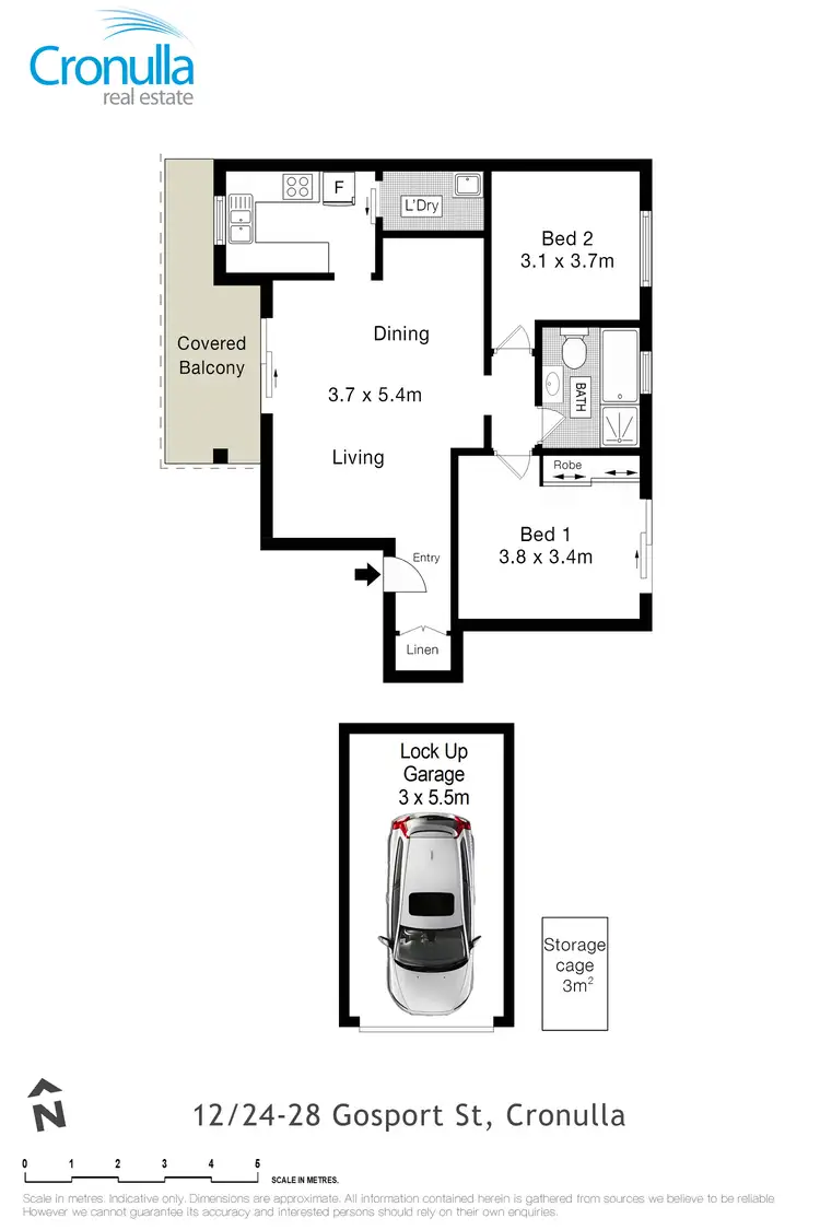 Floorplan of Homely apartment listing, 12/24-28 Gosport Street, Cronulla NSW 2230