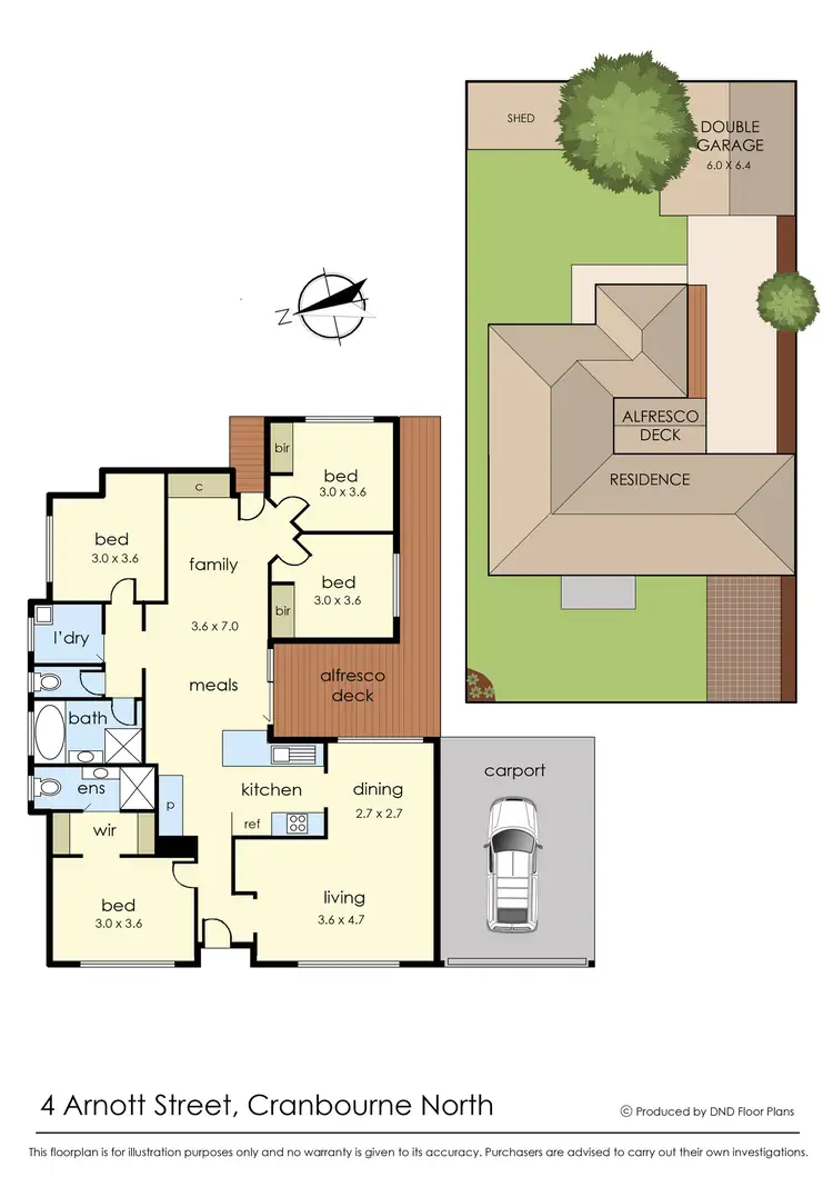 Floorplan of Homely house listing, 4 Arnott Street, Cranbourne North VIC 3977
