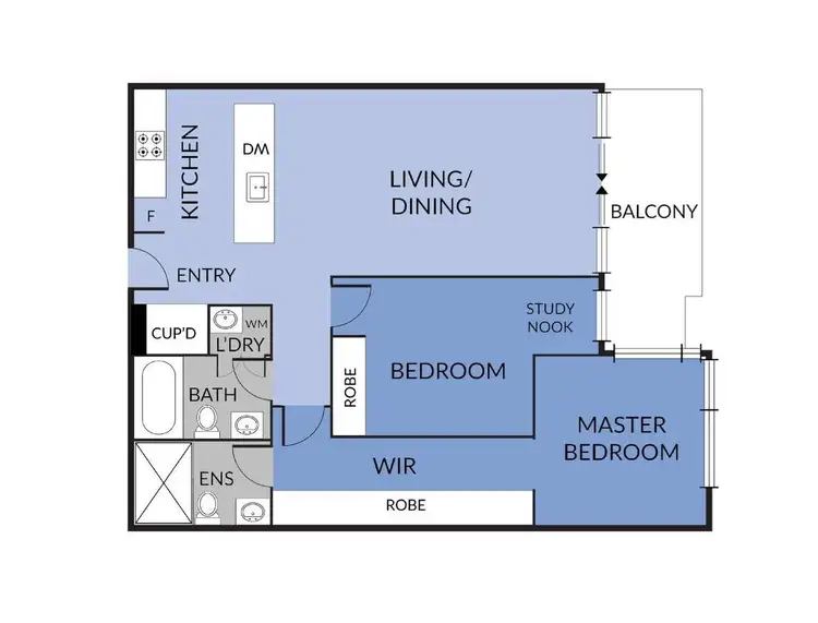 Floorplan of Homely apartment listing, 817A/609 Victoria Street, Abbotsford VIC 3067