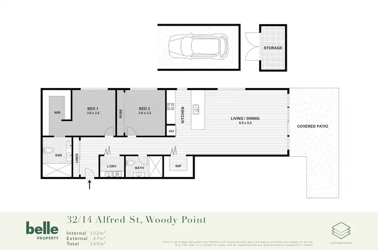 Floorplan of Homely unit listing, 32/14 Alfred Street, Woody Point QLD 4019