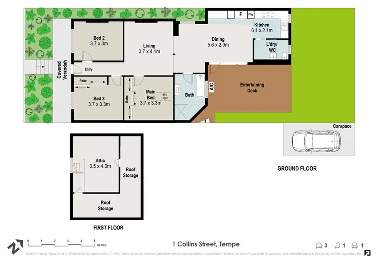 Floorplan of Homely house listing, 1/1 Collins Street, Tempe NSW 2044