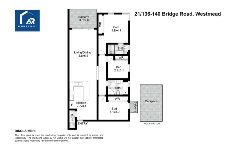 Floorplan of Homely apartment listing, 21/136-140 Bridge Road, Westmead NSW 2145