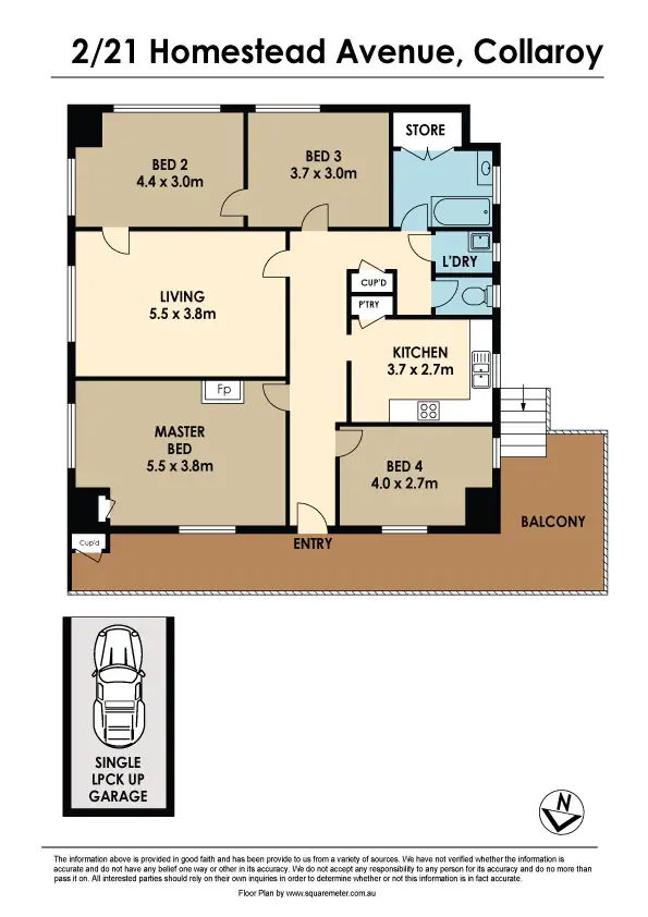 Floorplan of Homely house listing, 2/21 Homestead Avenue, Collaroy NSW 2097