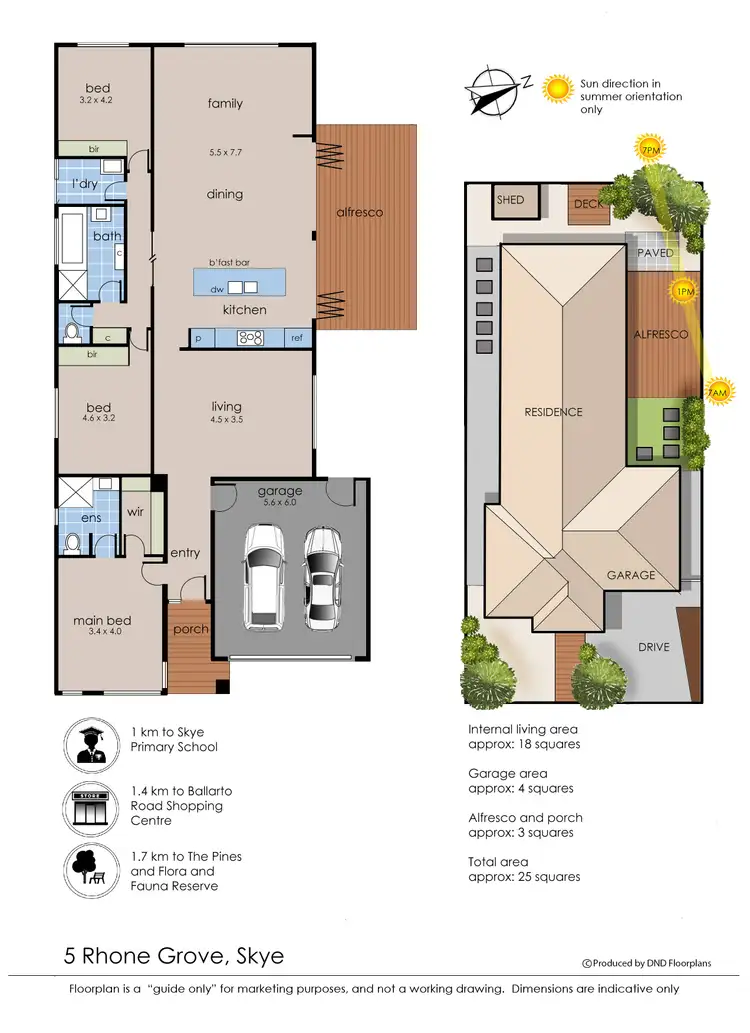 Floorplan of Homely house listing, 5 Rhone Grove, Skye VIC 3977
