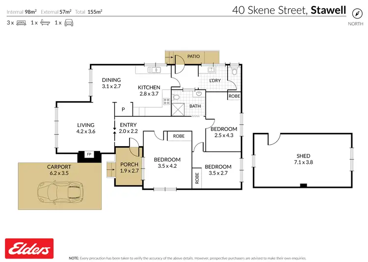 Floorplan of Homely house listing, 40 Skene Street, Stawell VIC 3380