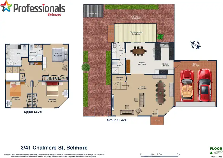 Floorplan of Homely townhouse listing, 3/41 Chalmers Street, Belmore NSW 2192