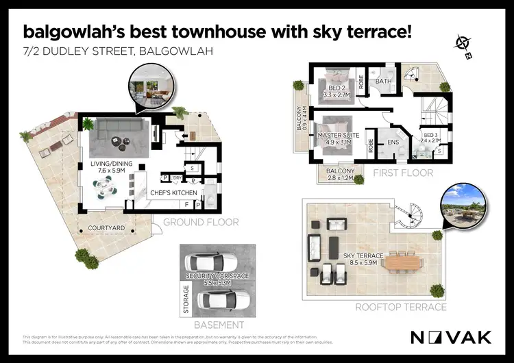 Floorplan of Homely townhouse listing, 7/2 Dudley Street, Balgowlah NSW 2093
