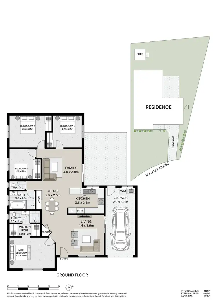 Floorplan of Homely house listing, 5 Rosalee Close, Coffs Harbour NSW 2450