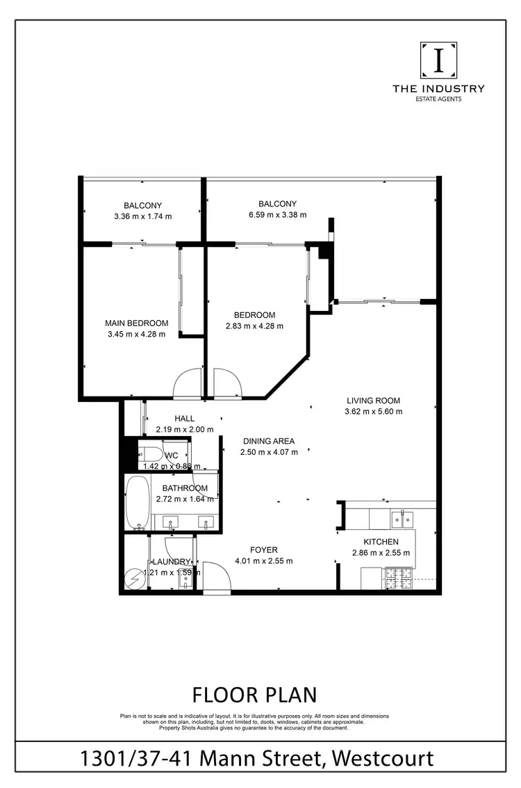 Floorplan of Homely unit listing, 1301/37-41 Mann Street, Westcourt QLD 4870