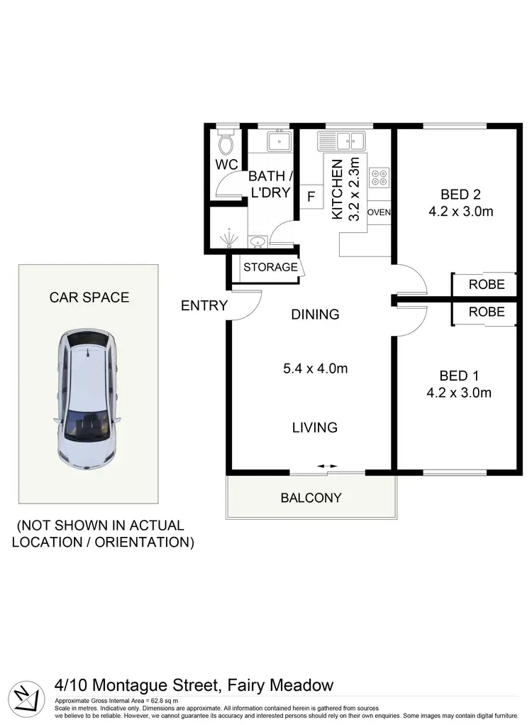 Floorplan of Homely apartment listing, 4/10 Montague Street, Fairy Meadow NSW 2519